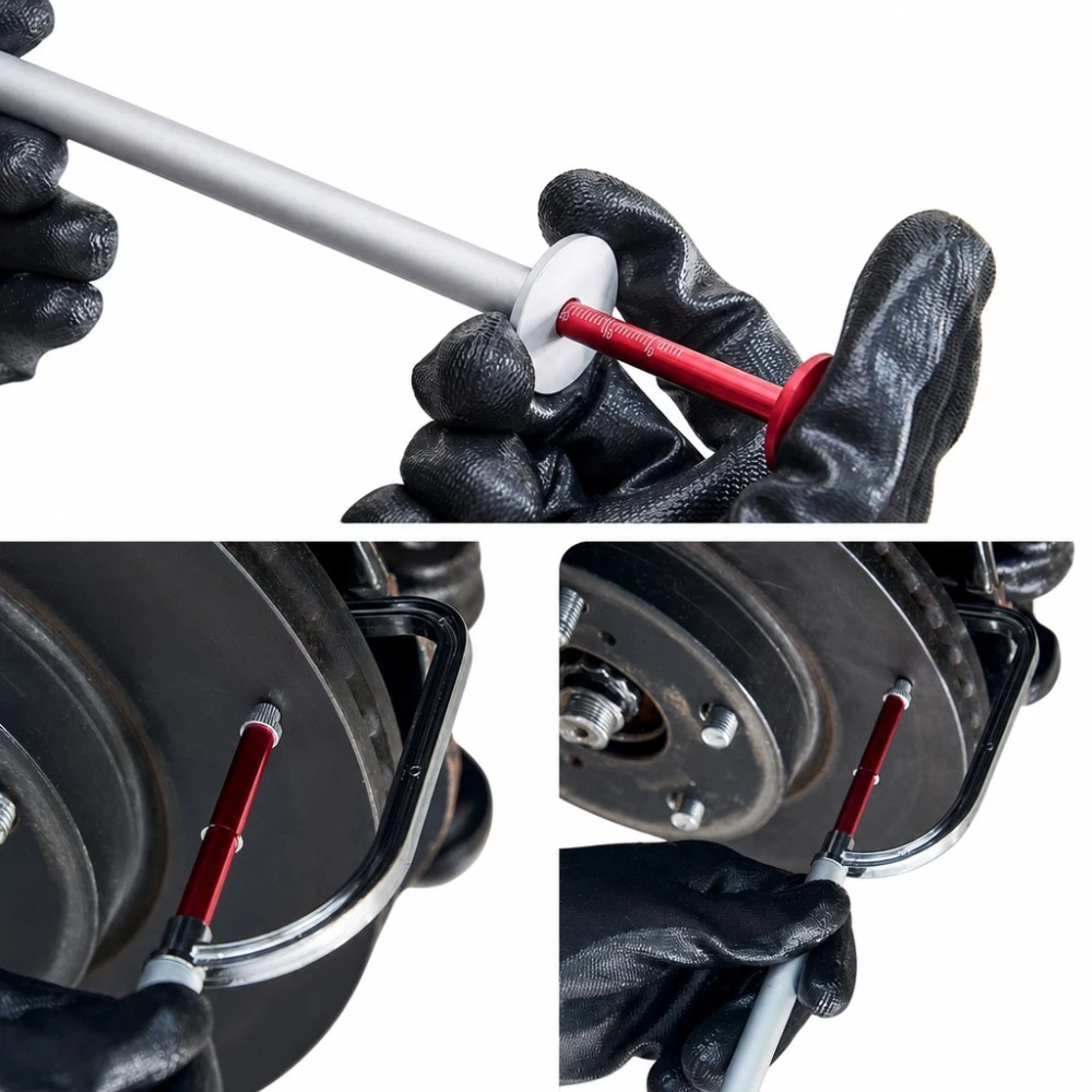 Merilnik debeline zavornega diska brez demontaže (Brake Disc Thickness Gauge)