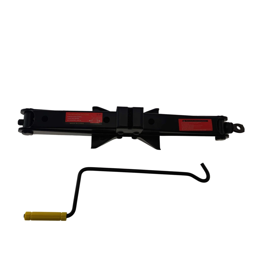 Gato de tijera manual compacto y resistente para elevación de vehículos