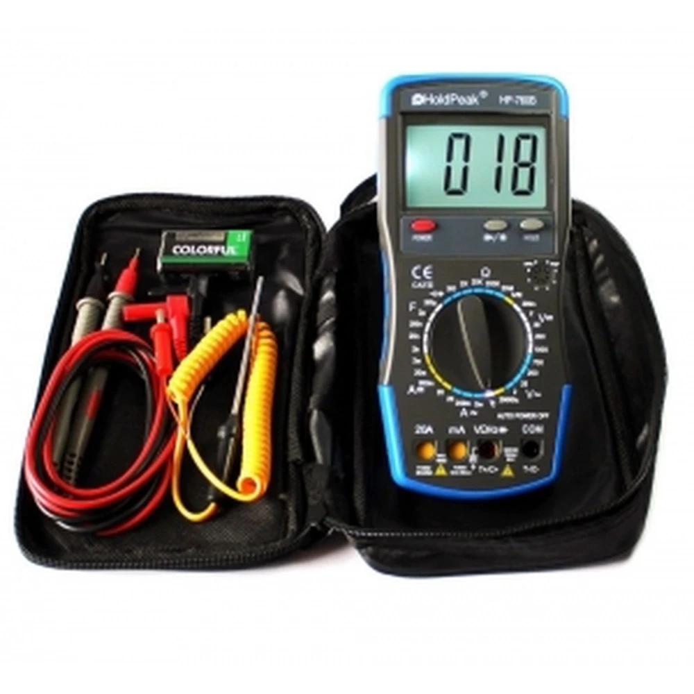 Hp-760b HoldPeak digitalni multimeter 20A LED HFE °C Ohm V