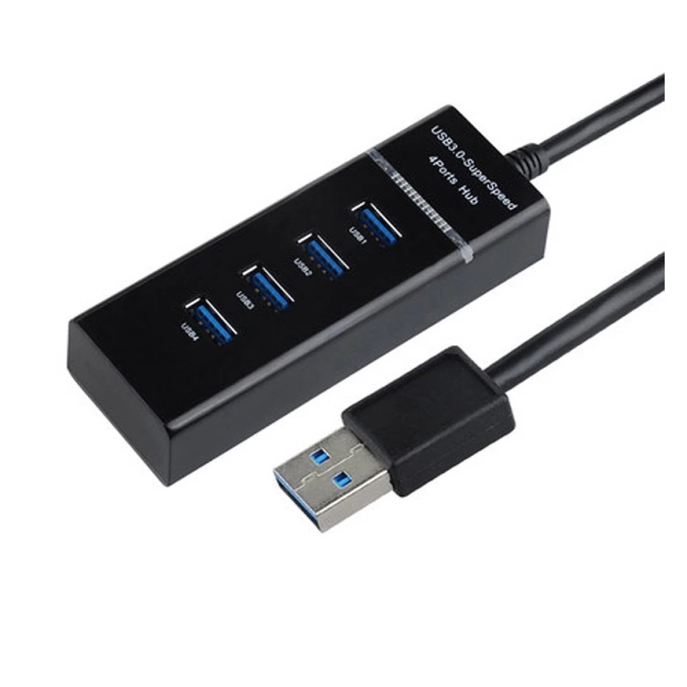 USB 3.0 hub s 4 vrati, stikalom in visoko hitrostjo za PC in Mac