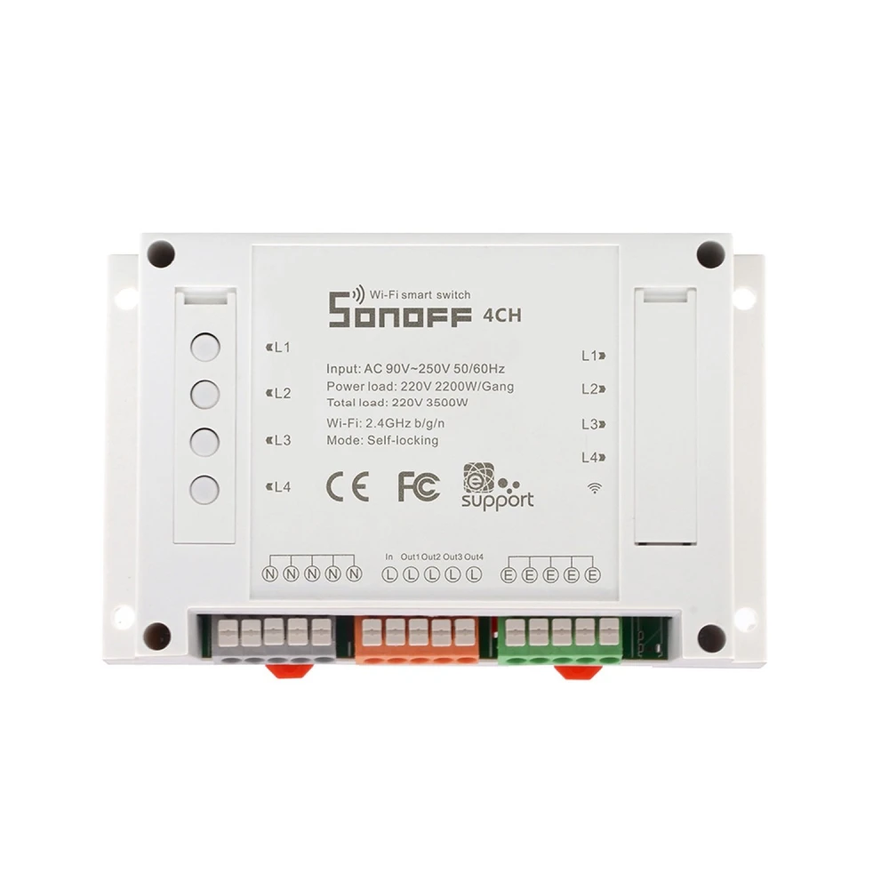 Sonoff WiFi stikalo 4 kanali za pametni dom, združljivo z Alexa in Google Home