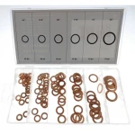 Komplet 110 bakrenih tesnil v več merah za popravila in avtomobilizem
