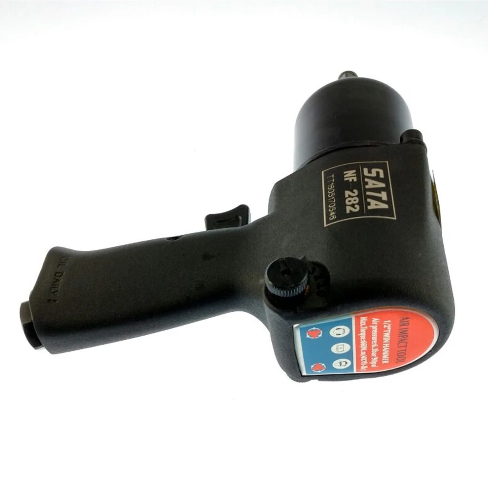 Kit de pistola neumática y vasos de impacto SATA NF282 con maletín de plástico