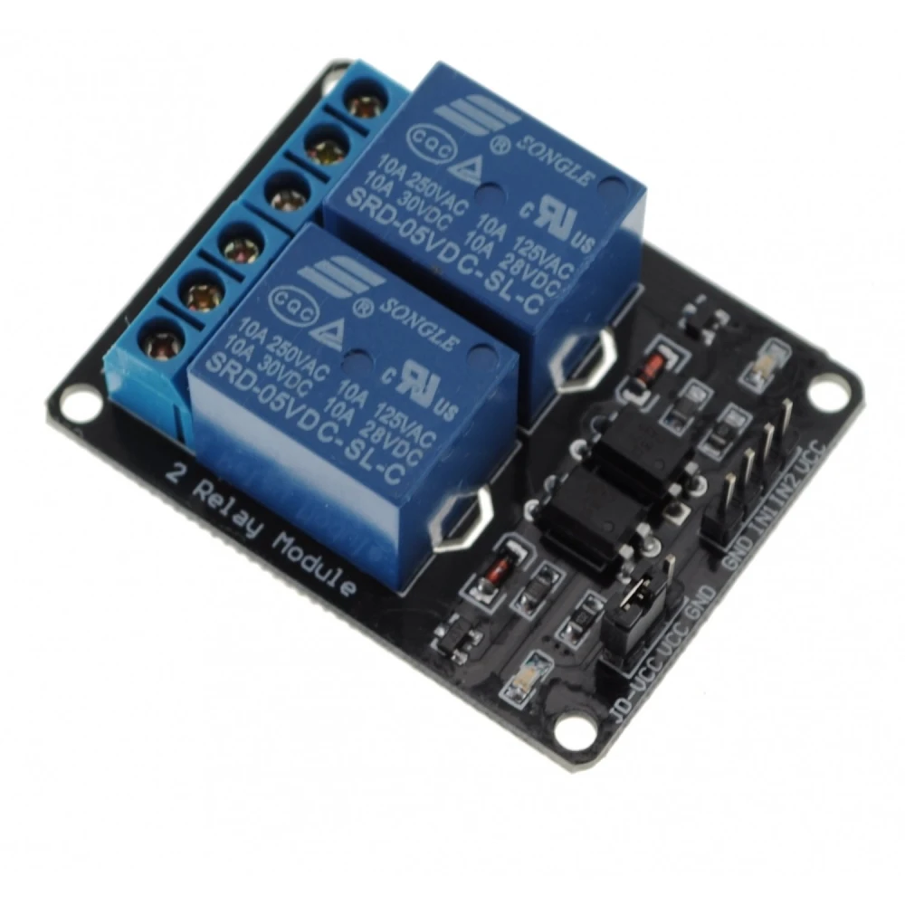 Komplet 2 relejev 5V za Arduino - 2-kanalni modul združljiv z Arduino
