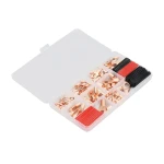 Fundas termocontraíbles rojas y negras para cables eléctricos