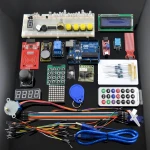 Componentes del kit inicio Arduino RFID con pantalla LCD I2C y sensores variados