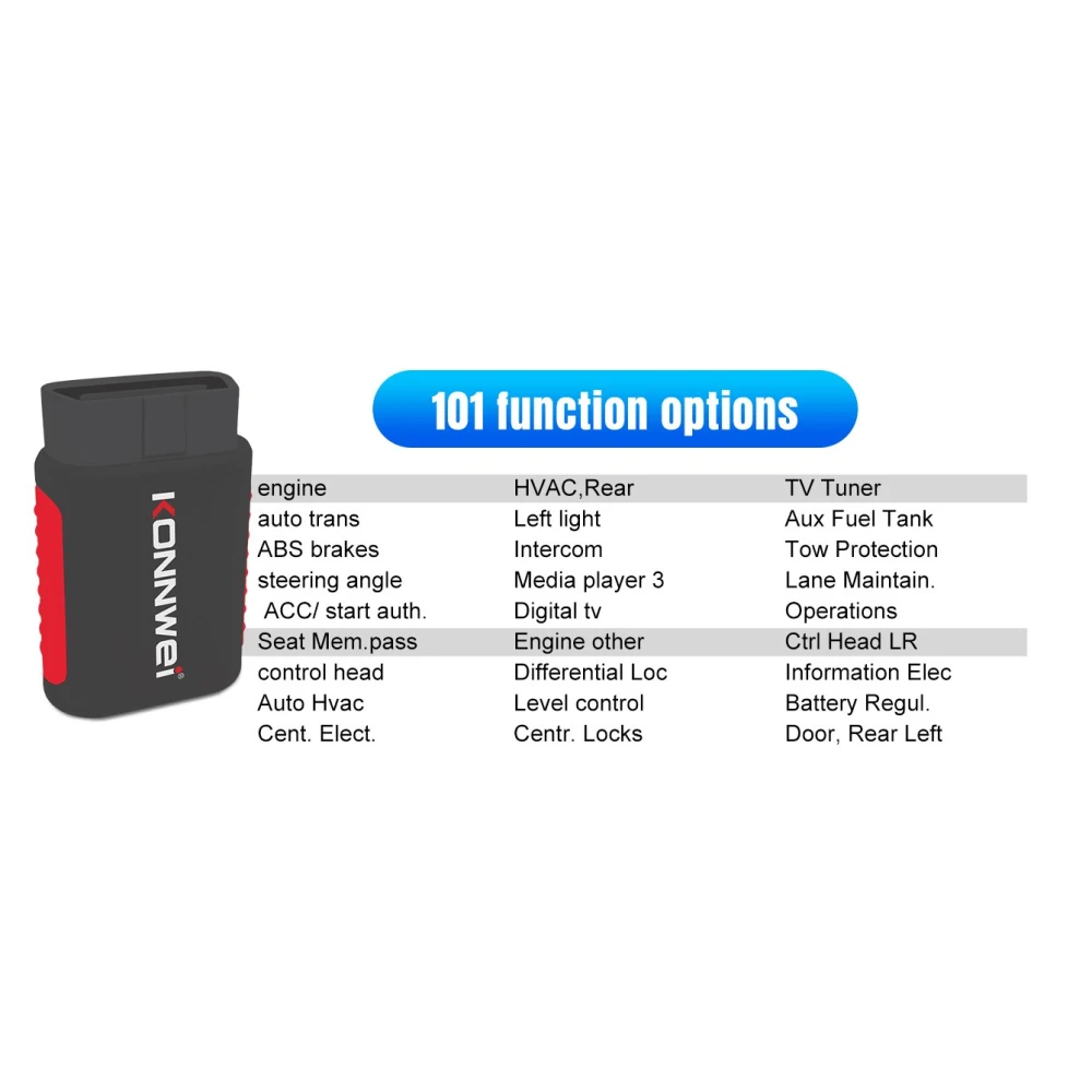 Dispositivo KONNWEI KDIAG para diagnóstico OBD2 compatible con múltiples marcas