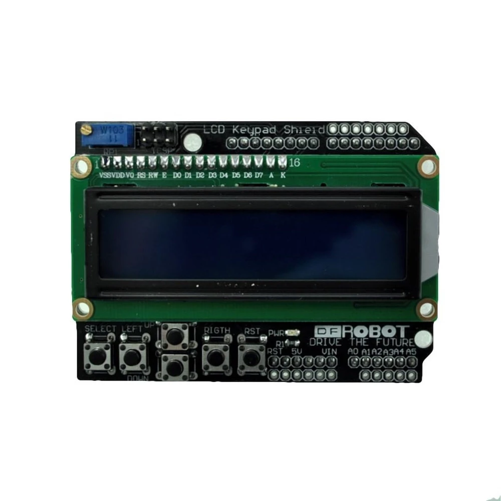 LCD Keypad Shield LCD1602, združljiv z Arduino, z vgrajenim zaslonom in tipkami