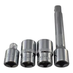 Llave dinamométrica 1/2 28-210 Nm con alargadera y 3 vasos TSX TOOL detalle del adaptador