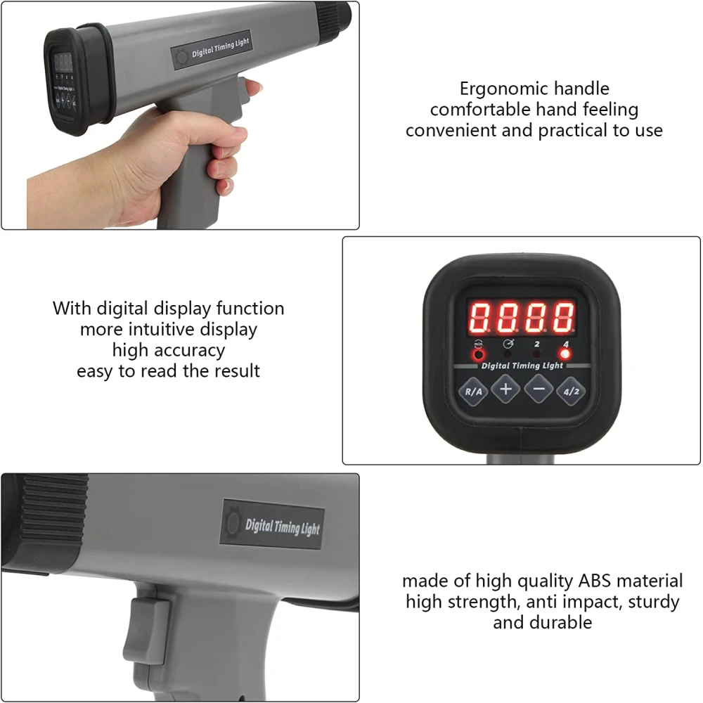 Digitalna induktivna stroboskopska luč za avto in motor 12V s kleščami