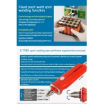 Točkovni varilni aparat Sunkko 709AD+ 220V s spajkalnikom za 18650 baterije