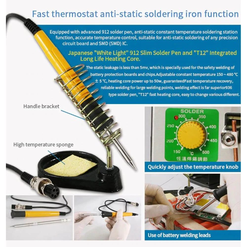Točkovni varilni aparat Sunkko 709AD+ 220V s spajkalnikom za 18650 baterije