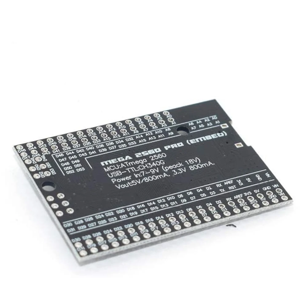 Conexión microUSB en la placa MEGA 2560 PRO Embed para programación