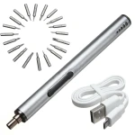 Mini električni brezžični izvijač USB polnljiv 3 LED multifunkcijski 22v1 set