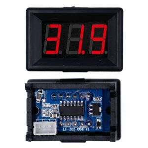 Mini digitalni voltmeter 3,5V - 30V z rdečim LED indikatorjem za vgradnjo