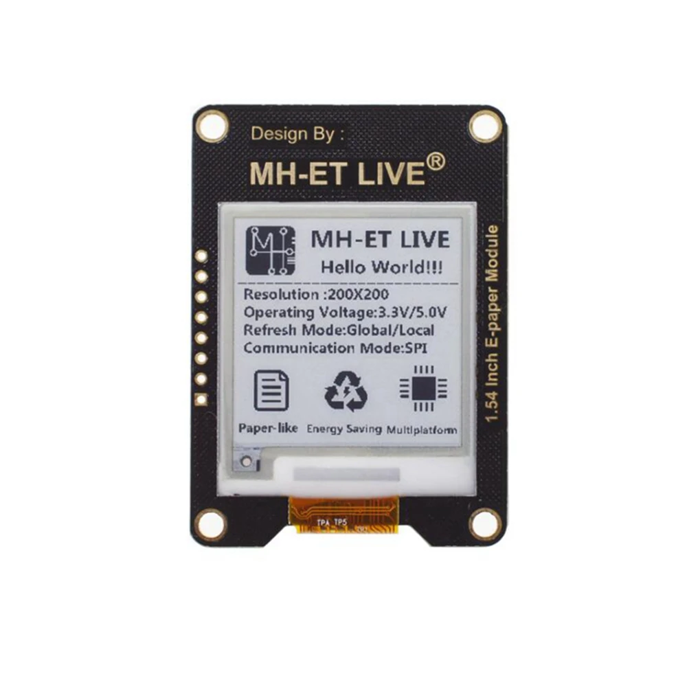 1,54-palčni e-papirni modul z vmesnikom SPI za Raspberry, Arduino in STM32