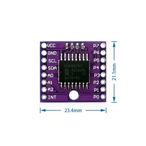 I2C modul PCF8574T za Arduino - razširjevalnik vhodov/izhodov