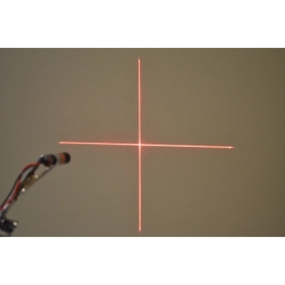 Rdeči laserski modul križni fokus 5mW 3V-5V za elektronske meritve