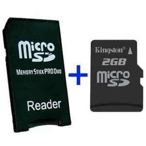 MS Pro Duo adapter + MicroSD 2GB združljiv s Sony PSP