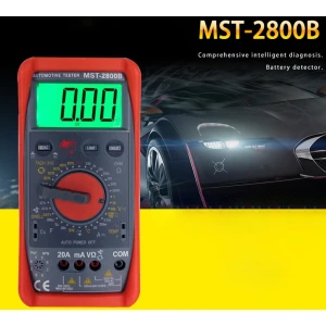 MST-2800B digitalni multimeter z veliko LCD zaslonom za avtomobilizem