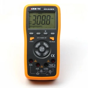 Digitalni multimeter z avtorangiranjem Victor 70C z USB povezavo za PC za natančne meritve