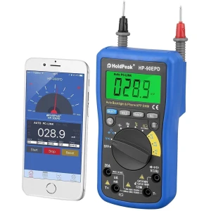 Digitalni multimeter HoldPeak HP-90EPD z mobilno aplikacijo in samodejnim razponom