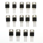 Paket 14 napetostnih regulatorjev TO220 - modeli L7805 do L7824 in LM317T