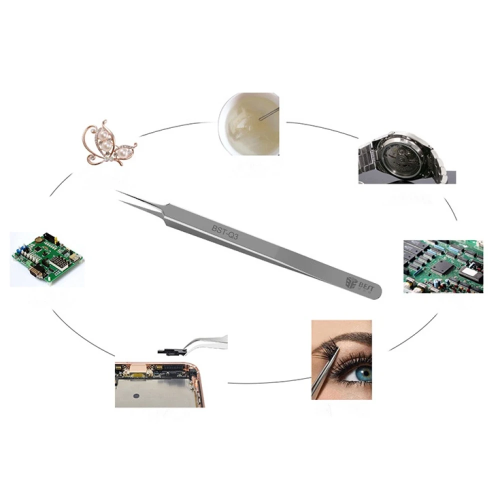 Best Q3 natančne pincete za elektroniko, ravne za odstranjevanje komponent