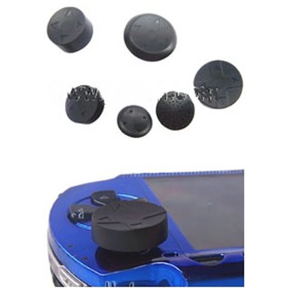 PSP Analog Stick Armor 6in1 Kit črn za popravilo in zamenjavo PSP