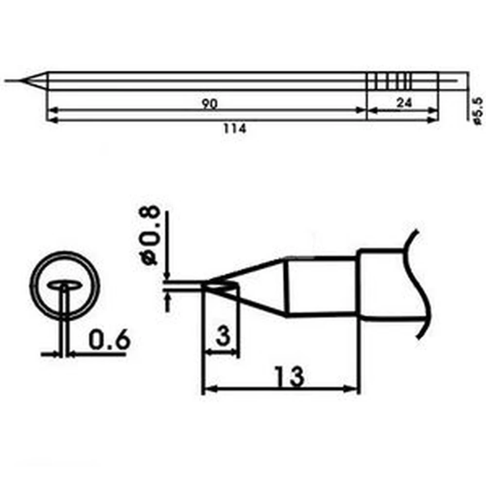 Spajkalna konica Aoyue LF-08LD z vgrajenim uporom za spajkalne postaje