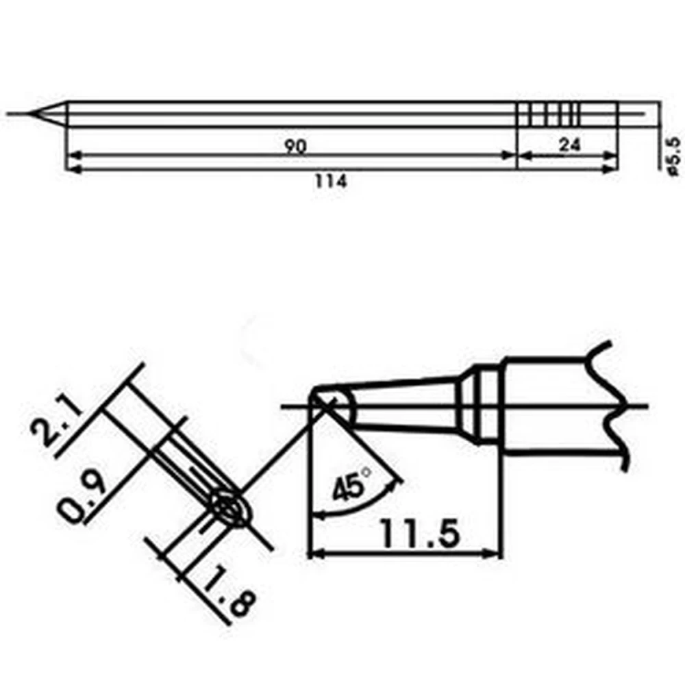 Spajkalna konica Aoyue LF-2BCM z vgrajenim uporom za spajkalne postaje