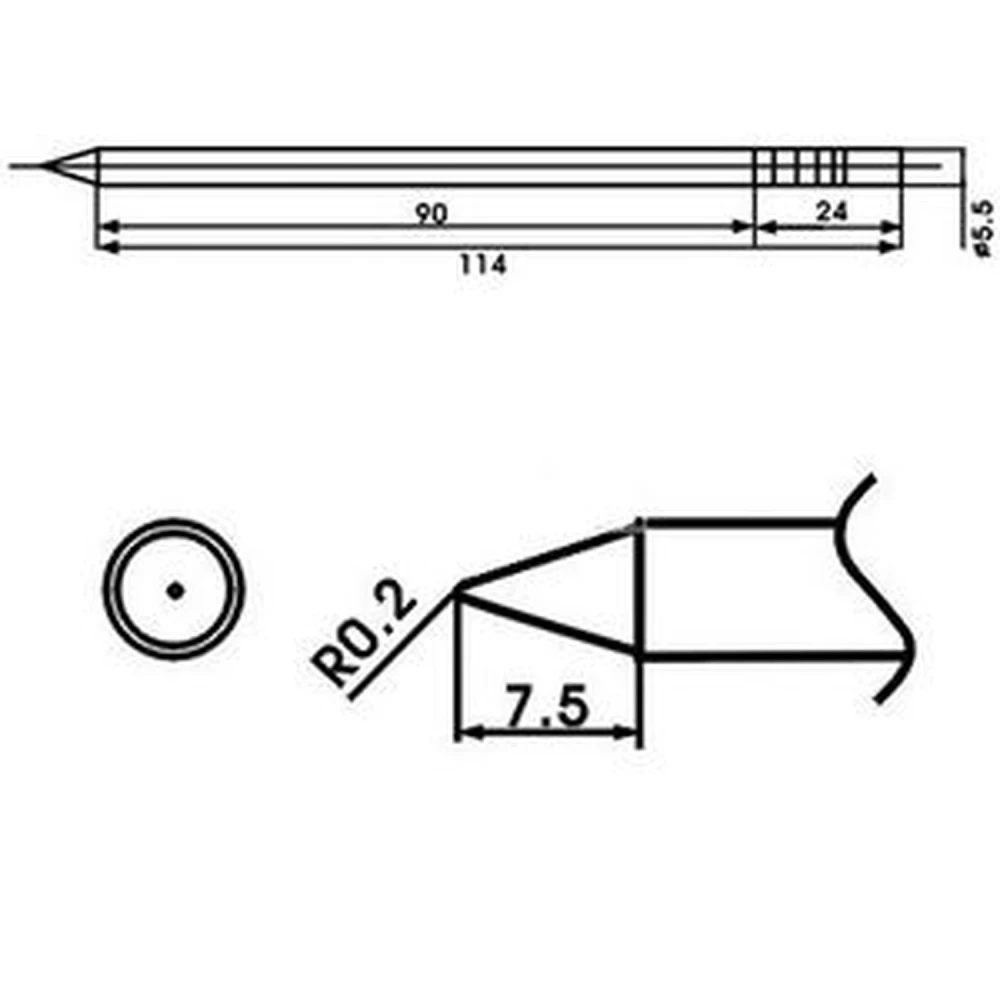 Aoyue LF-B spajkalna konica z vgrajenim uporom za spajkalne postaje