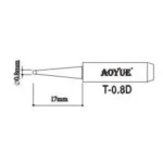 Nadomestna konica za spajkalnik Aoyue T0,8D za spajkalne postaje