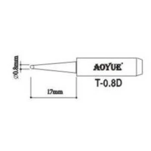 Nadomestna konica za spajkalnik Aoyue T0,8D za spajkalne postaje