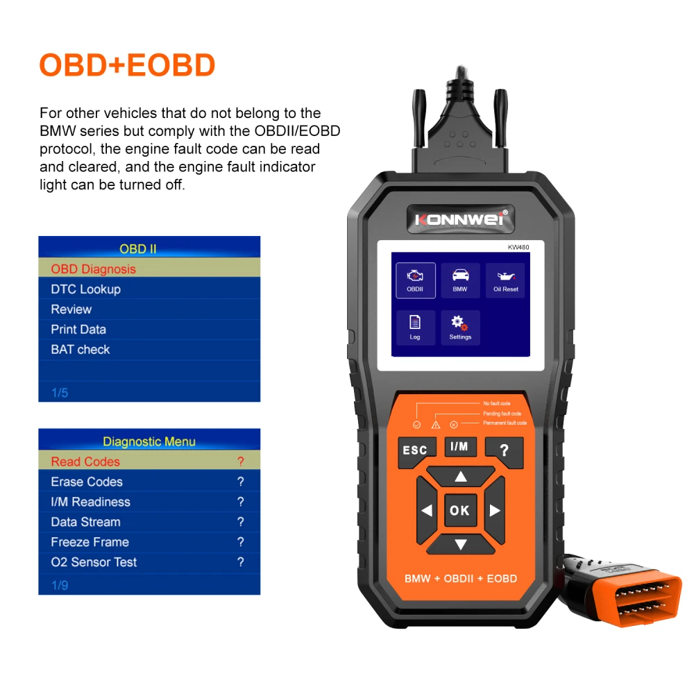 BMW diagnostični skener Konnwei KW480 - OBD2 orodje za BMW