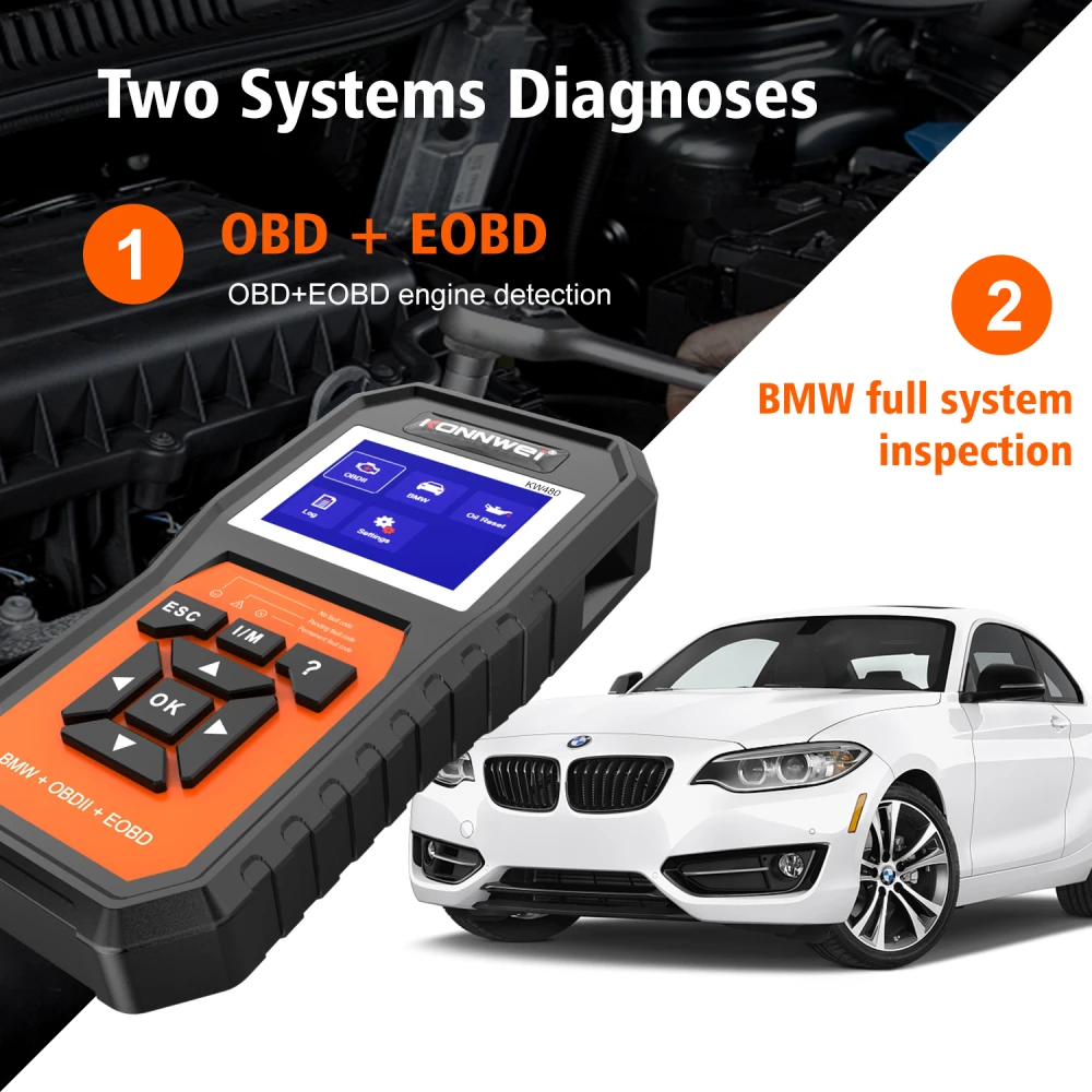 BMW diagnostični skener Konnwei KW480 - OBD2 orodje za BMW