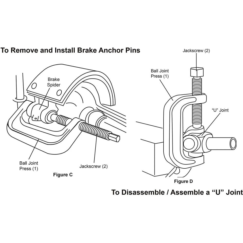 10-delni set izvlekača in vstavljača krogelnih zglobov in silentblokov 4x4 za terenska vozila
