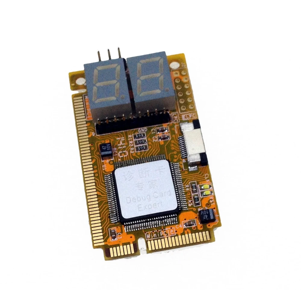 Detalle de la tarjeta de diagnóstico PCI para portátiles y sus interfaces