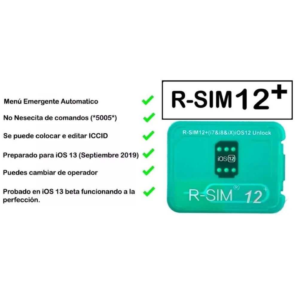 R-SIM 12 unlock kartica za iPhone 5s, 6, 6s, 7, 8 in X, združljiva z iOS 11 in iOS 12