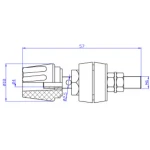 4 mm ženski terminali rdeč črn 60V 50A 2 kos Amass za panel