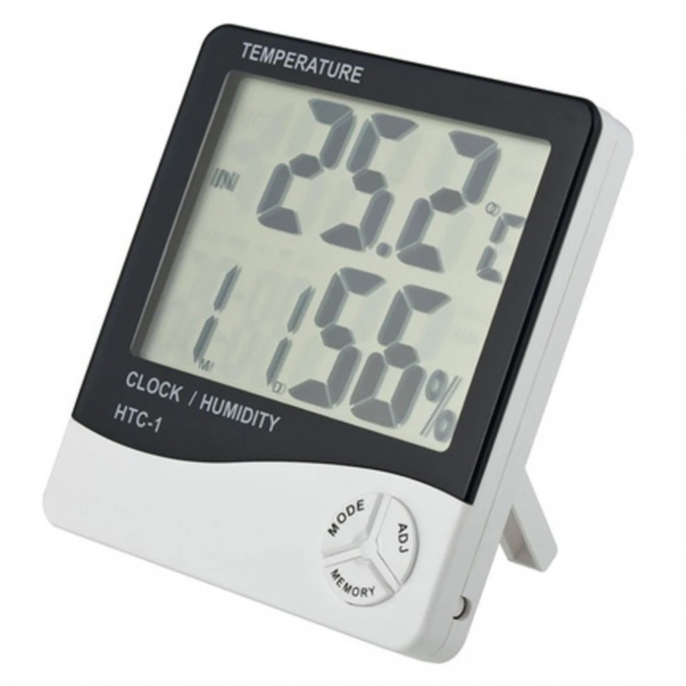 Digitalni termometer higrometer in ura HTC1 z alarmom