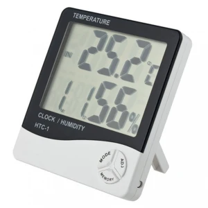 Digitalni termometer higrometer in ura HTC1 z alarmom