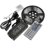 RGB LED trak 5m 300 LED SMD 5050 z daljincem 44 tipk in 12V adapterjem