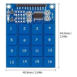 TTP229 kapacitivni dotikalni modul 16 kanalov za Arduino