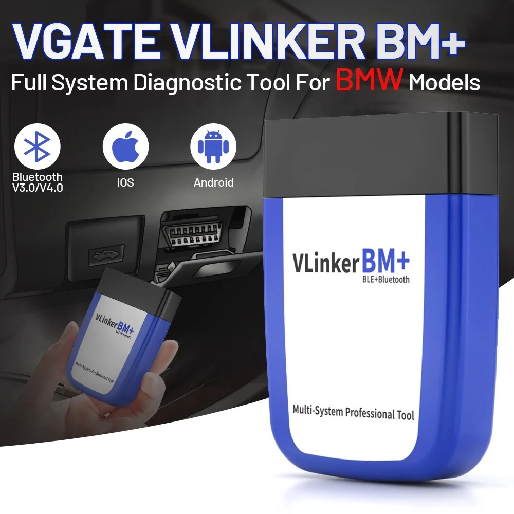 Vgate vLinker BM+ OBD2 Bluetooth skener za BMW in MINI