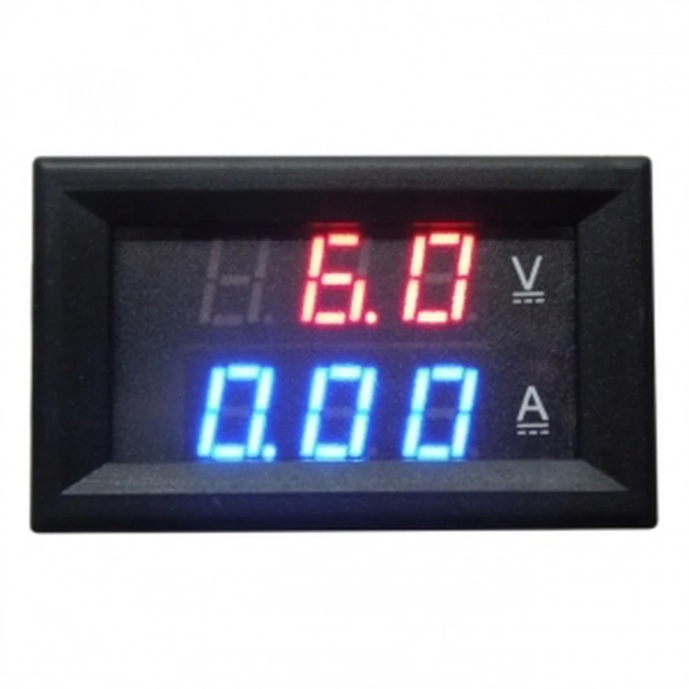 Rdeč digitalni vgradni voltmeter in ampermeter 4.5-100V 0-10 A