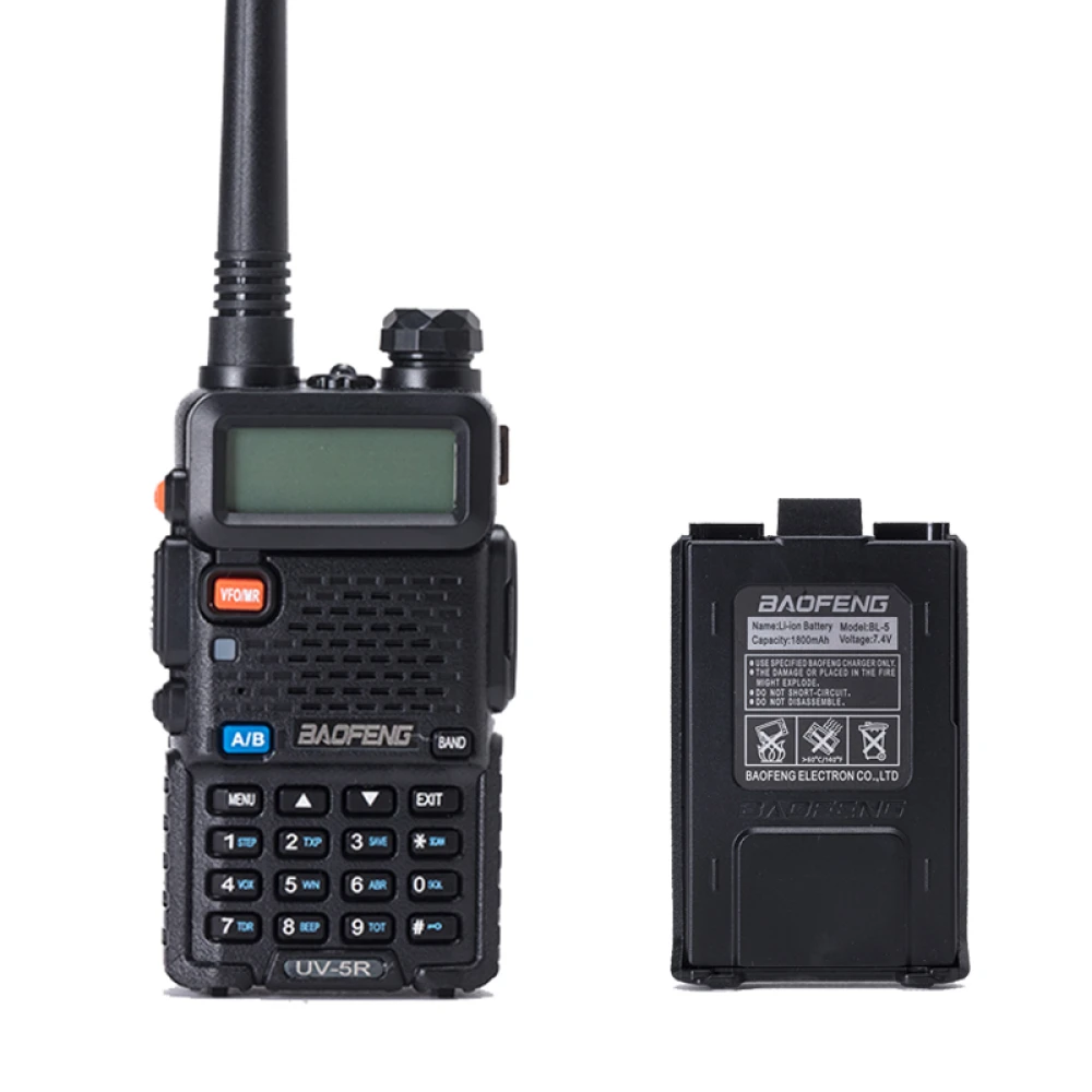 Baofeng UV-5R 8W walkie talkie s slušalko in VHF/UHF