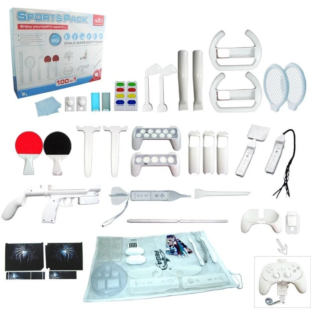 Wii Motion Plus 100in1 Sports Pack - popoln set dodatkov za Nintendo Wii