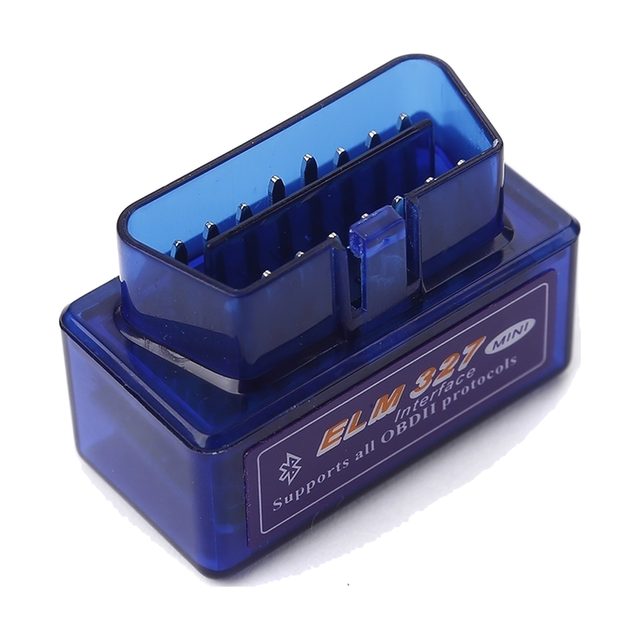 Mini ELM327 Bluetooth v2.1 s prosojnim modrim ohišjem